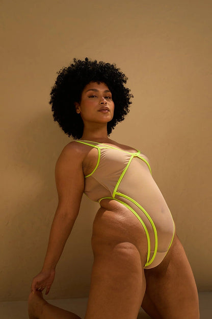 PRECOMMANDE - ROLLING - Body Vertigo - Beige/Jaune neon