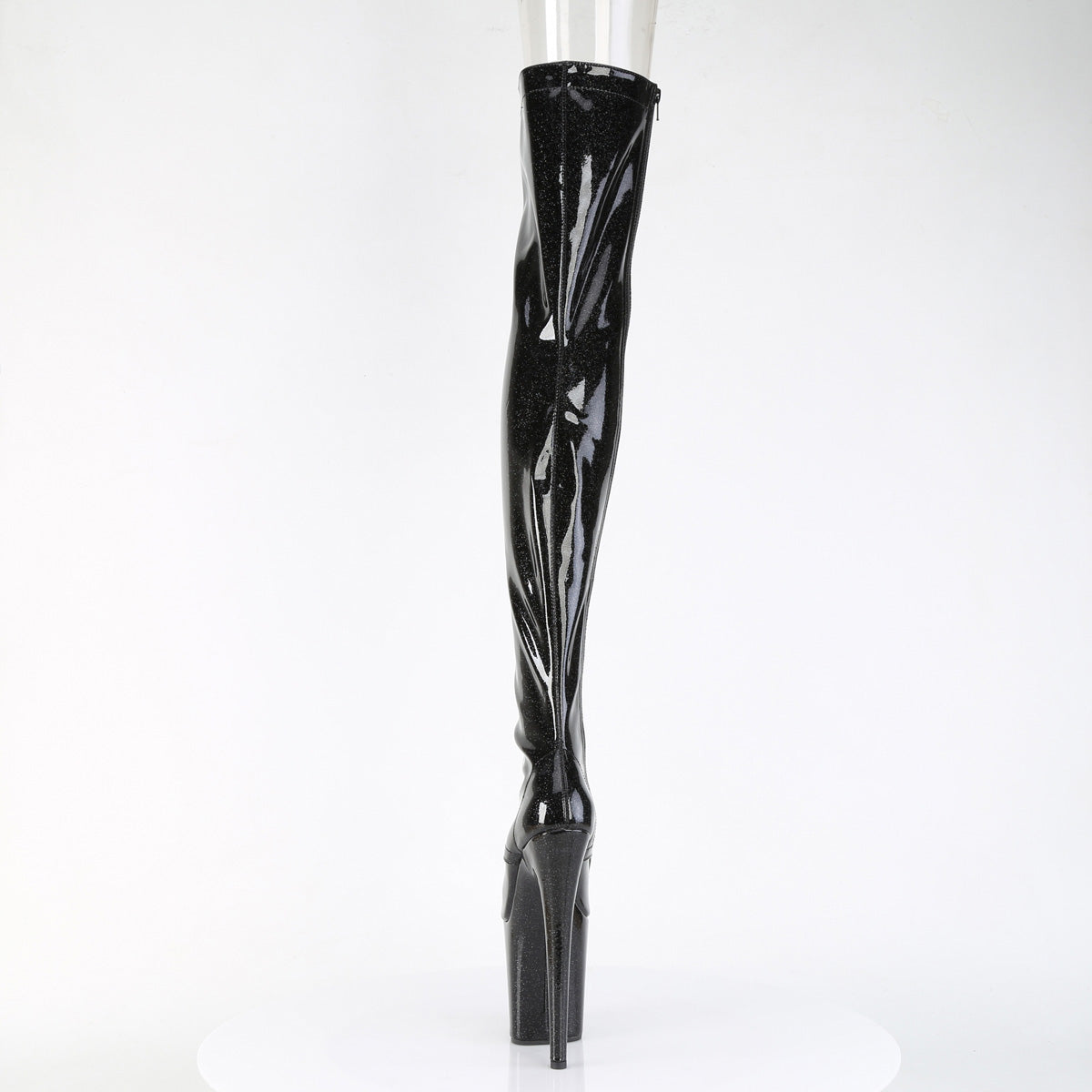 PLEASER - Flamingo - 3021GP - Black Glitter