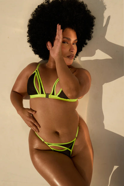 PRECOMMANDE - ROLLING - Vertigo top Triangle - Noir/Jaune Neon